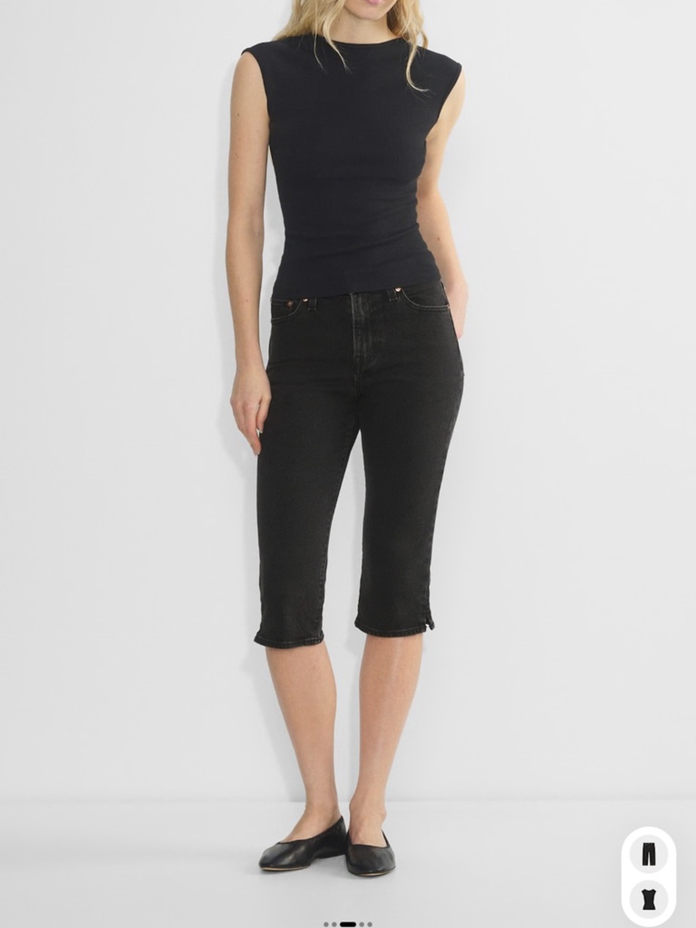 Levi's Black Wedgie Capri Jeans